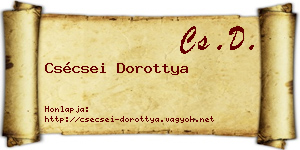 Csécsei Dorottya névjegykártya