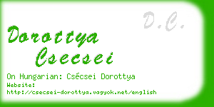 dorottya csecsei business card