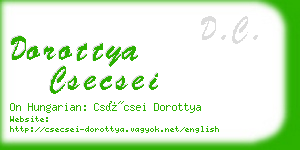 dorottya csecsei business card